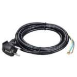 Aansluitsnoer met aangegoten Schuko Stekker Zwart 200cm 3x0.75mm2